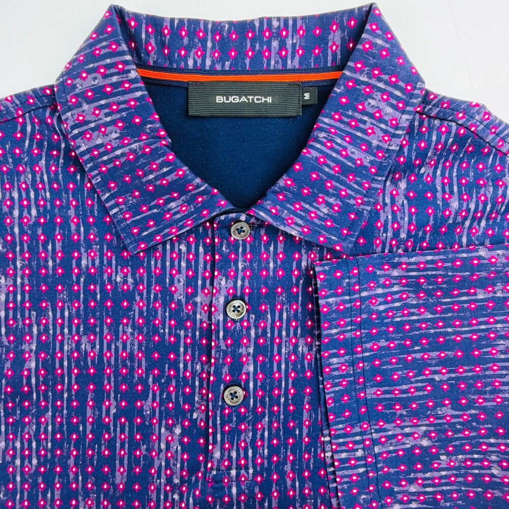 Bugatchi Pattern Polo Mens Medium